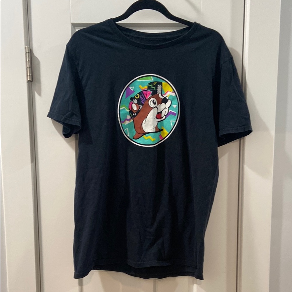 Buc-ee's Bucee Black T-shirt 90's Buc-ee Says Relax Large Unisex Short Sleeve